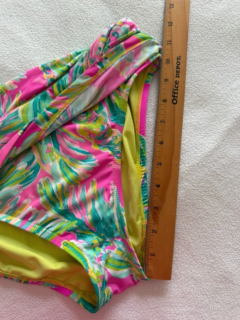 Lilly Pulitzer Bikini Set Size 6 Tropical Floral Halter Foldover Bottoms